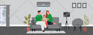 create flat vector illustration for web and app