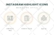 create monoline instagram highlight icons