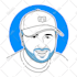 draw minimalist flat line avatar for you