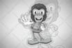 crate retro vintage cartoon character design illustration for mascot and logo
