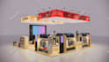design 3d trade show booth, exhibition stall, stand, kiosk