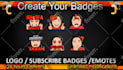 design amazing twitch emotes and sub badges in bulk
