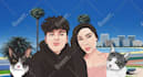 draw your couple photo into cartoon art
