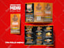 do restaurant menu, digital menu, with bi fold, tri fold brochure tv menu design