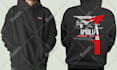 hoodie design with custom design and varsity jacket plus 3d mockup