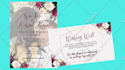design elegant wedding invitation, rsvp, save the date card