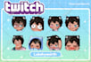 create unique twitch emotes or sub badges