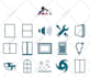 design outline or flat awesome icon