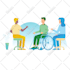 make design a flat style illustration for web