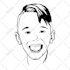 sketch your face in cartoon vector style