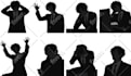 draw minimalist faceless vector portraits