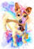 draw pet portrait in different rainbow styles