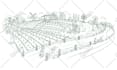 hand draw toile de jouy patterns for a unique seamless textile design