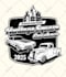 draw vintage car illustration for t shirt design