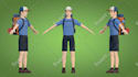 make 3d low poly characters for games or animation