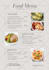 restaurant food menu, digital and TV screen menu design