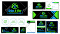 design a modern business and real estate logo with complete branding kit
