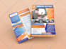design transport logistic shipping and trucking flyer