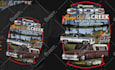 draw classic car illustration for event show tshirt