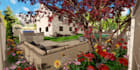 design backyard frontyard garden landscape patio pool gazebo firepit and fence