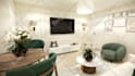 do 3d living room interior design and realistic rendering