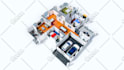 create architectural 3d perspective floor plans