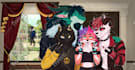 draw a reference sheet and art of your furry character