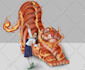 create 2d character design concept, sketch, flat color, render