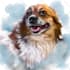 draw pet portrait illustration watercolor style