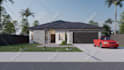 do realistic 3d house exterior rendering and front facade design