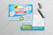 kids school education flyer or postcard design