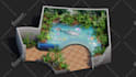 create you a 3d map or scene in low poly style