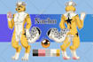 draw reference sheet card of your character desing