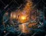 draw fantasy background and landscape