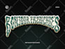 create y2k metallic chrome effect logo, custom font