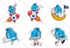 create retro cartoon mascots