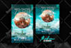 design creative vintage digital collage art