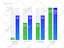 design vector graph, pictograph, 3d pie chart in illustrator
