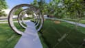 design landscape,3d modeling, backyard, patio, pool