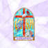 draw stained glass design illustration