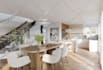 create 3d rendering for interior exterior room, restaurant