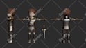 do 3d character modeling low poly for game asset, animation,and other in blender