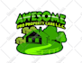 do grass trimming, lawn care, landscape logo