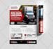 design towing transport trucking, logistics, cargo, freight broker flyer, banner