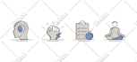 create outline,crisp vector line svg icon set