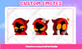 draw cute adorable anime emotes, sub badges, animated emotes for streams
