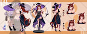 draw anime character sheet for you