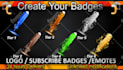 make 6 twitch, discord , kick sub badge and emotes for subscribers