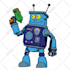 draw vintage robot characters for you