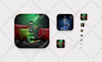 create 3d or flat icons, vector icons for website and app